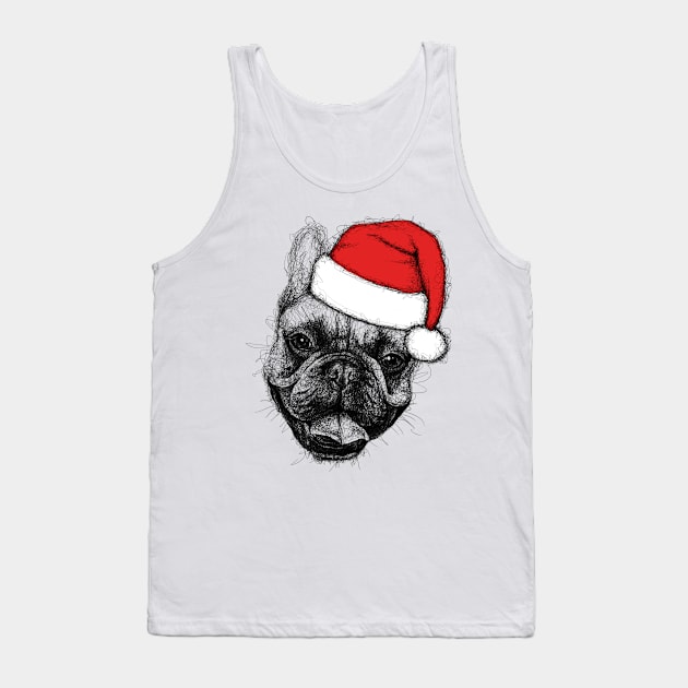 Christmas Dog. Scribble Art. Tank Top by Gorskiy